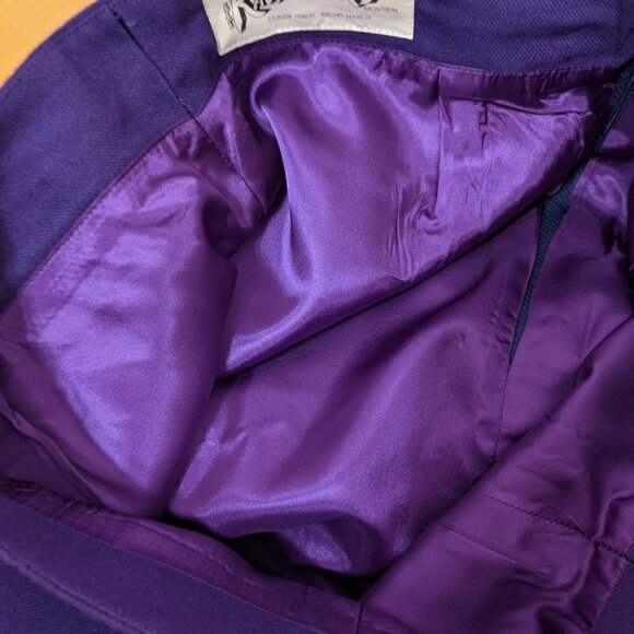 LES Ravisseurs Wool purple pensil skirt size 12 @K - Picture 8 of 11